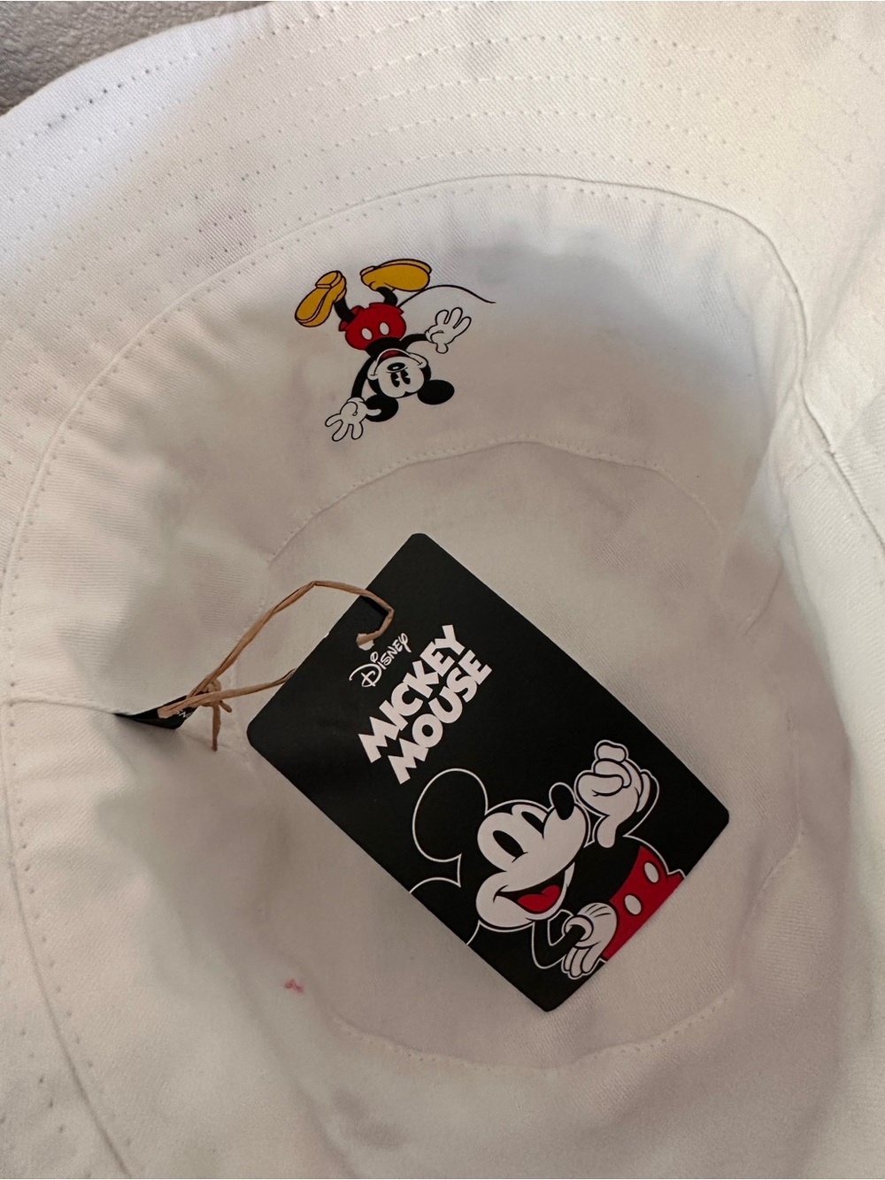 Disney White Bucket Hat with Classic Mickey Print - Picture 3 of 4